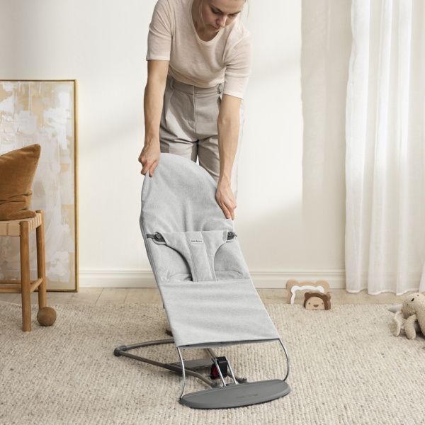 Transat bébé bliss coton matelassé pétale bleu Babybjorn