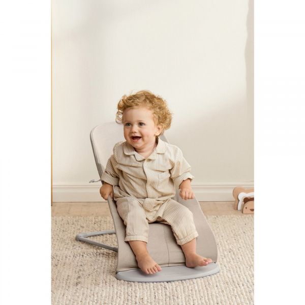 Transat bébé bliss mélange tissé chiné beige clair Babybjorn