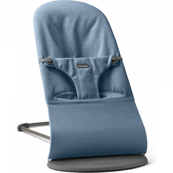 Transat bébé bliss mélange tissé chiné bleu Babybjorn