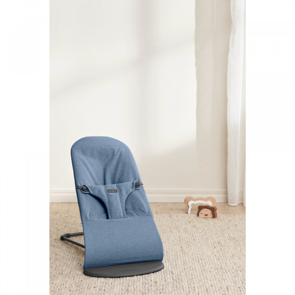 Transat bébé bliss mélange tissé chiné bleu Babybjorn