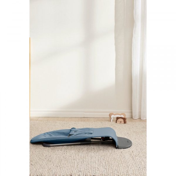Transat bébé bliss mélange tissé chiné bleu Babybjorn