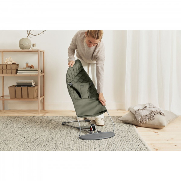 Transat bébé bliss coton gris clair Babybjorn