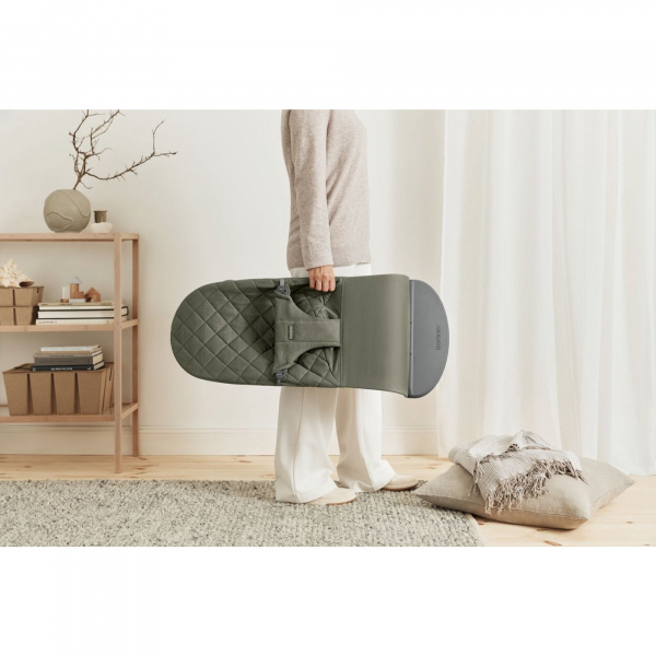 Transat bébé bliss coton gris clair Babybjorn