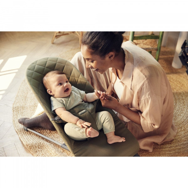 Transat bébé bliss coton gris clair Babybjorn