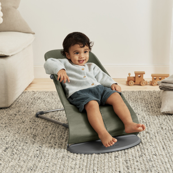 Transat bébé bliss coton matelassé classique vert foncé Babybjorn