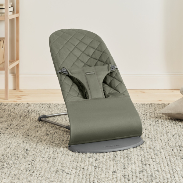 Transat bébé bliss coton matelassé classique vert foncé Babybjorn