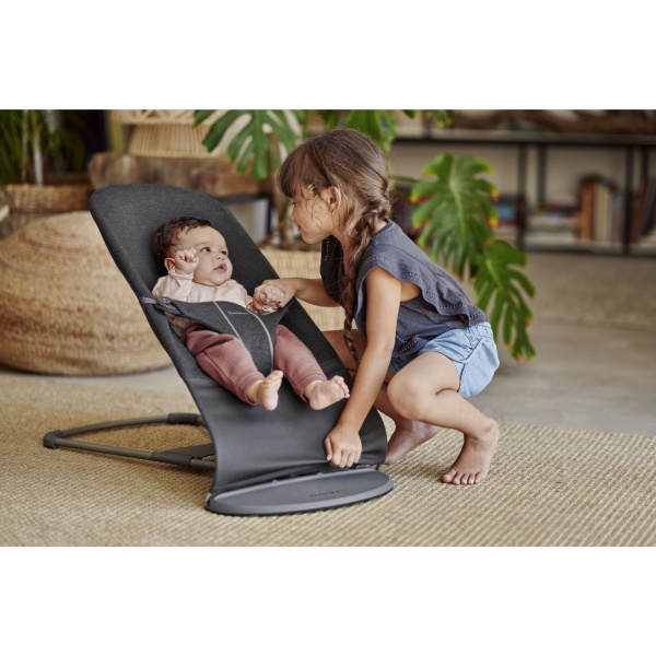 Transat bébé bliss jersey 3d gris charbon Babybjorn