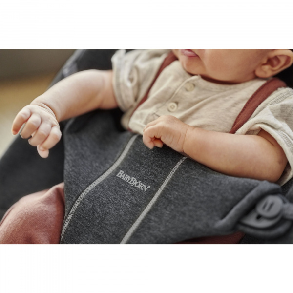 Transat bébé bliss jersey 3d gris charbon Babybjorn
