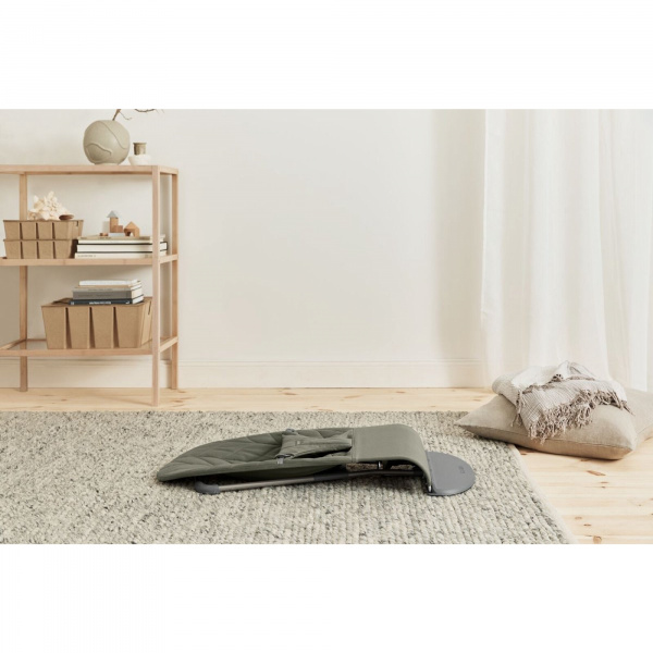 Transat bébé bliss coton gris clair Babybjorn