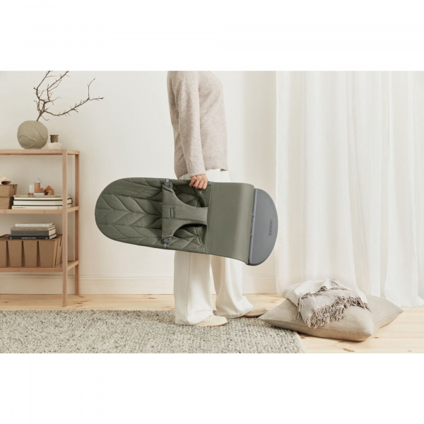 Transat bébé bliss coton gris clair Babybjorn