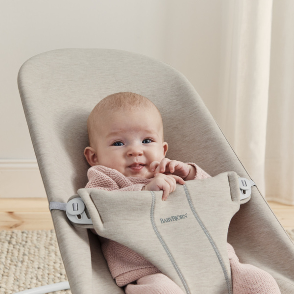 Transat bébé bliss mélange tissé chiné bleu Babybjorn
