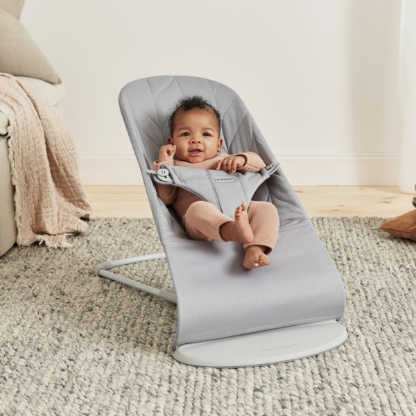 Transat bébé bliss coton matelassé pétale bleu Babybjorn
