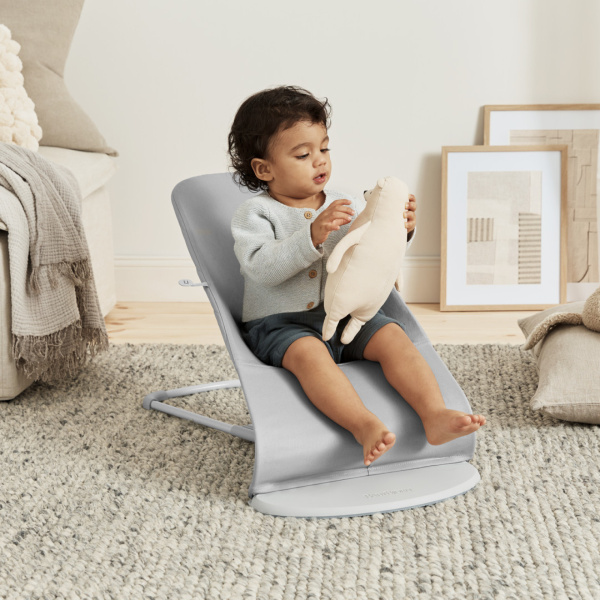 Transat bébé bliss coton matelassé pétale bleu Babybjorn