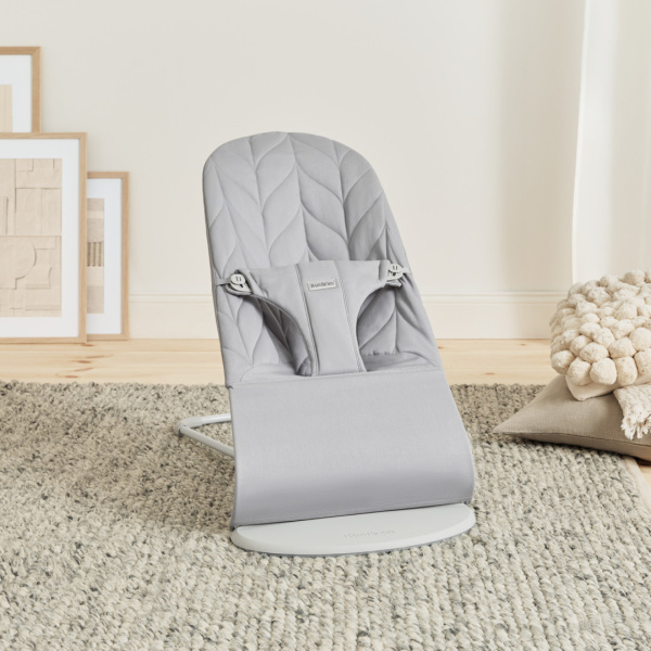 Transat bébé bliss coton matelassé pétale bleu Babybjorn