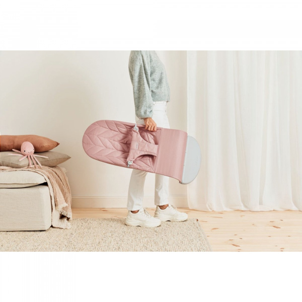 Pack transat bliss tissé matelassage pétale gris sable avec arche de jeux yeux espiègles Babybjorn