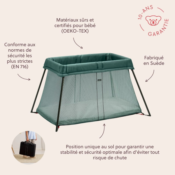 Lit parapluie light vert foncé Babybjorn