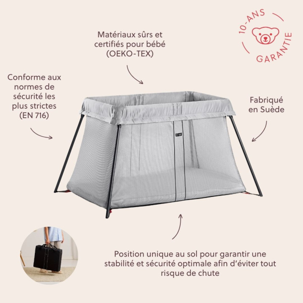 Lit parapluie light argent Babybjorn