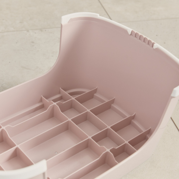 Marche pied enfant rose pastel et blanc Babybjorn