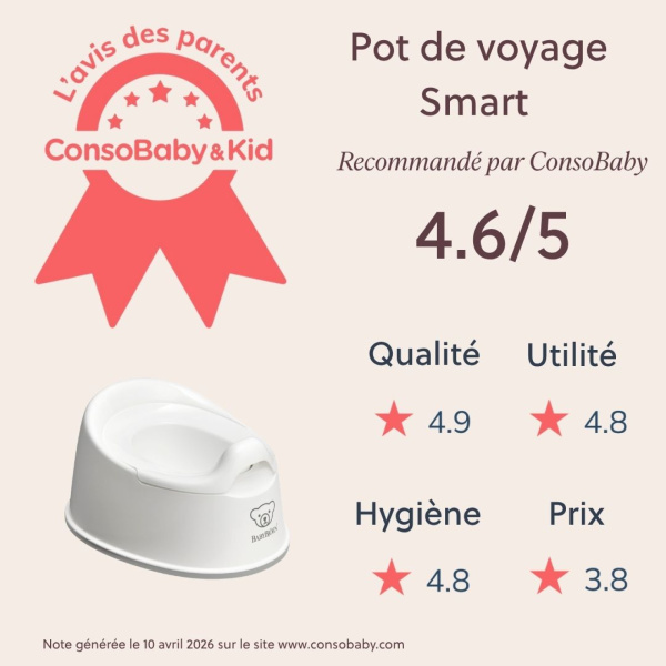 Pot smart blanc et gris Babybjorn