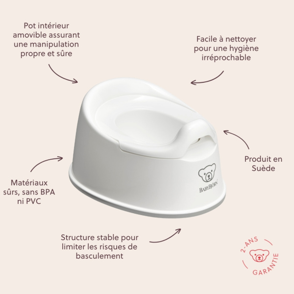 Pot smart blanc et gris Babybjorn