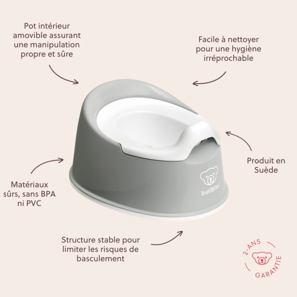 Pot smart gris et blanc Babybjorn
