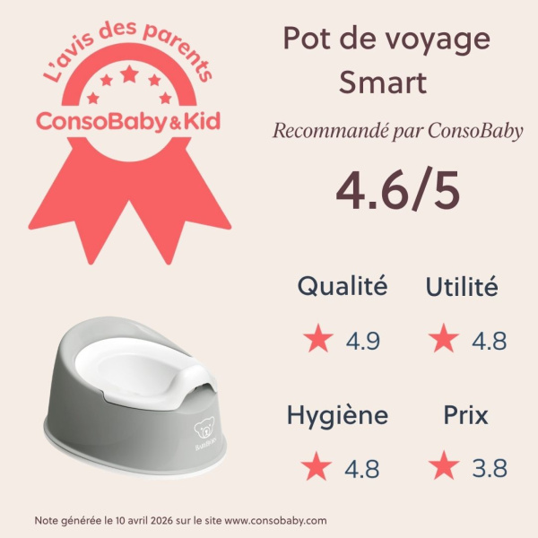 Pot smart gris et blanc Babybjorn