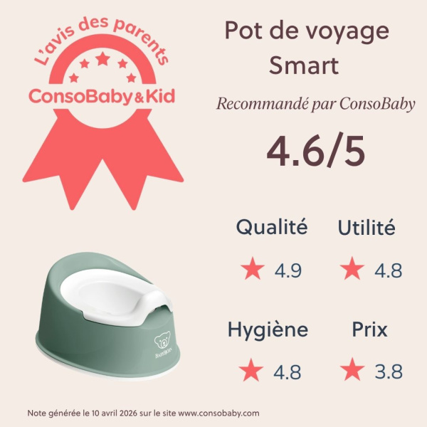 Pot smart vert profond et blanc Babybjorn