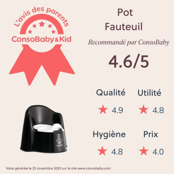Pot fauteuil noir Babybjorn