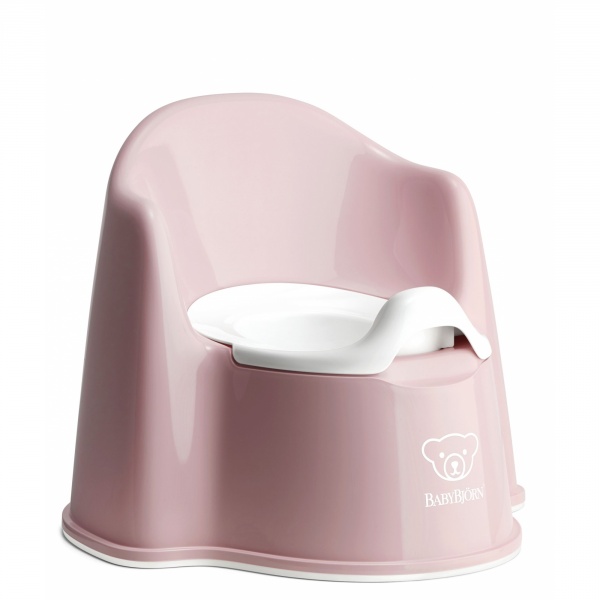 Pot fauteuil rose pastel et blanc Babybjorn