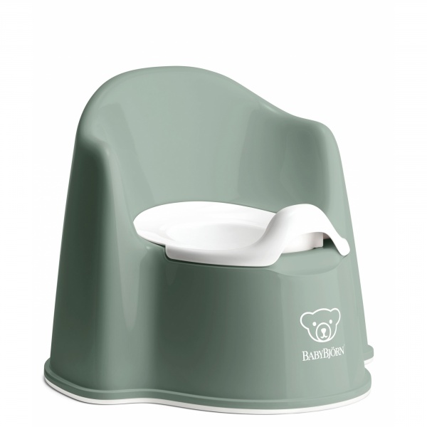 Pot fauteuil vert profond et blanc Babybjorn
