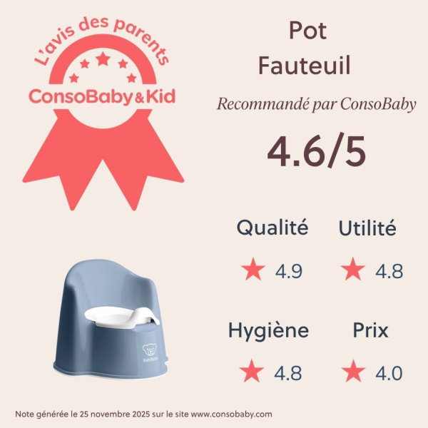 Pot fauteuil bleu profond et blanc Babybjorn