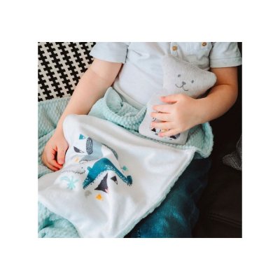 Bouillotte ourson thérapeutique - feuilles vertes