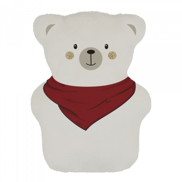 Bouillotte ourson thérapeutique - foulard rouge Beke bobo
