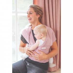 Écharpe de portage tricot-slen bio soft pink Babylonia