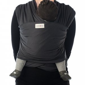 Écharpe de portage tricot-slen bio dark grey Babylonia