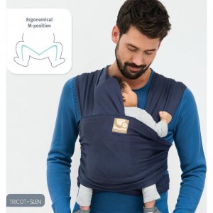 Écharpe de portage tricot-slen bio black Babylonia