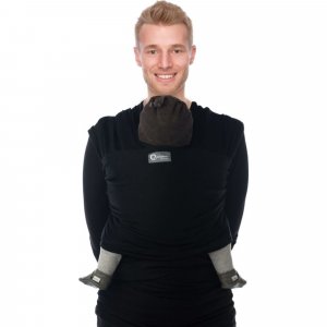 Écharpe de portage tricot-slen bio black Babylonia