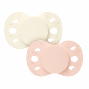 Lot de 2 sucettes anatomiques 18 mois+ essentielle rose et beige Biolane