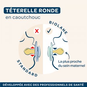 Lot de 2 sucettes rondes 6 mois+ originale vert clair et foncé Biolane