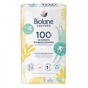 Couches bébé écologiques taille 4 - 44 couches Biolane