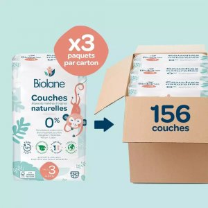 Couches bébé pack 1 mois Biolane