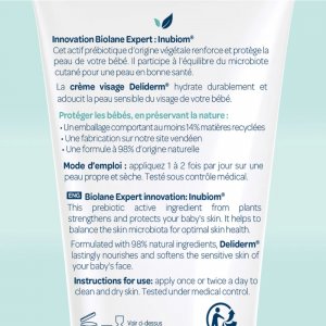 Crème visage bébé deliderm expert 50ml Biolane