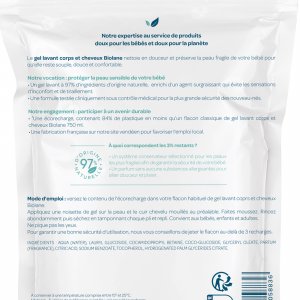 Eco-recharge gel corps et cheveux 500ml Biolane