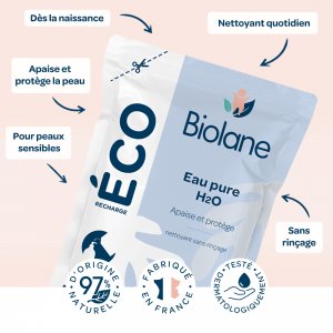 Eco-recharge eau pure h2o 400ml Biolane