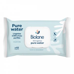 Lingettes bébé pure water x48 Biolane