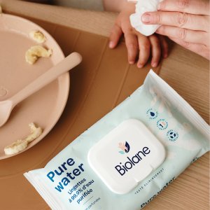 Lingettes bébé pure water x48 Biolane