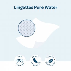 Lingettes bébé pure water x48 Biolane