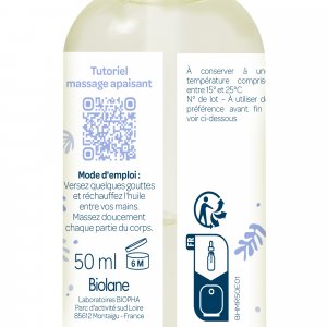 Huile de massage relaxante 50ml Biolane
