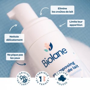 Shampoing bébé croûtes de lait 150ml Biolane