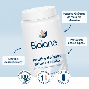 Poudre de bain bébé 75 g Biolane